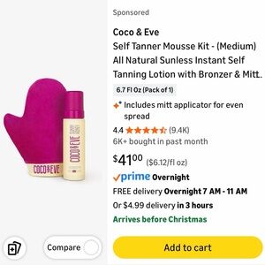 Coco & EVE Sunny Honey Bronzing Foam with Mitt - Pink